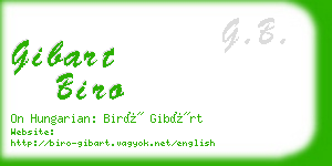 gibart biro business card